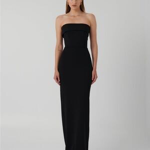 Effie Kats Monroe Gown Strapless Dress size Small Color Storm NWT